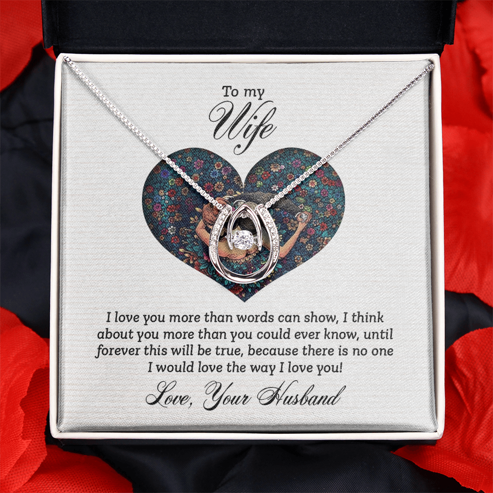 Wife Birthday Gift From Husband, Lucky In Love Necklace For Wife, Anniversary, Christmas Gift For Wife, Soulmate, Valentines Day Gift Jewelry