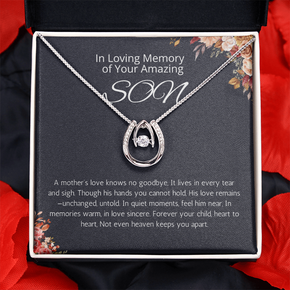 Loss of son Gift in Memory of Son Grief Son Remembrance Necklace Gift Son Memorial Gift Mother Sorry for Your Loss Mourning Jewelry