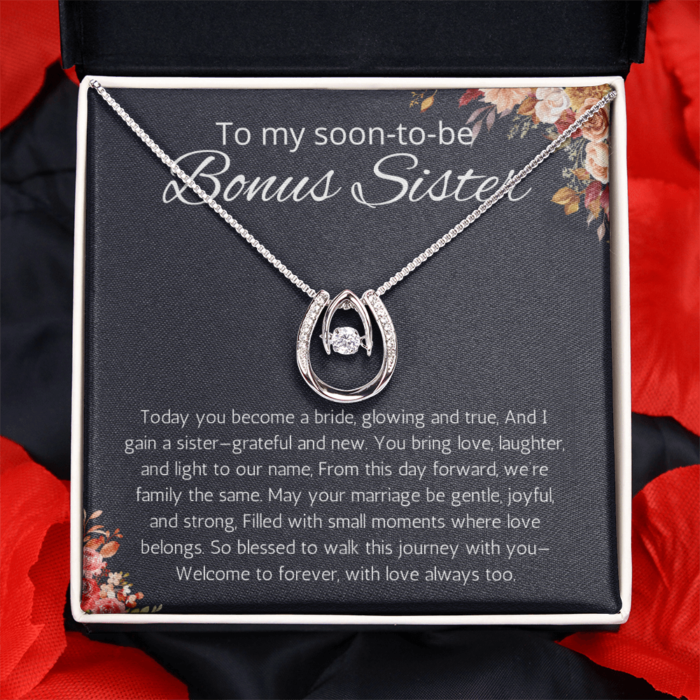 Wedding Gift for Bride From Sister In Law Bride Gift for Wedding Lucky In Love Necklace from Sister in Law, Bride Wedding Jewelry