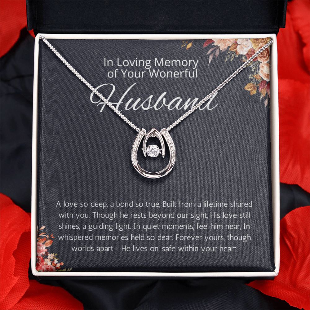 Loss of Husband Memorial Gift Necklace, Husband in Memory of Husband Sorry for your Loss of Spouse Loss of Loved one Condolence Gift