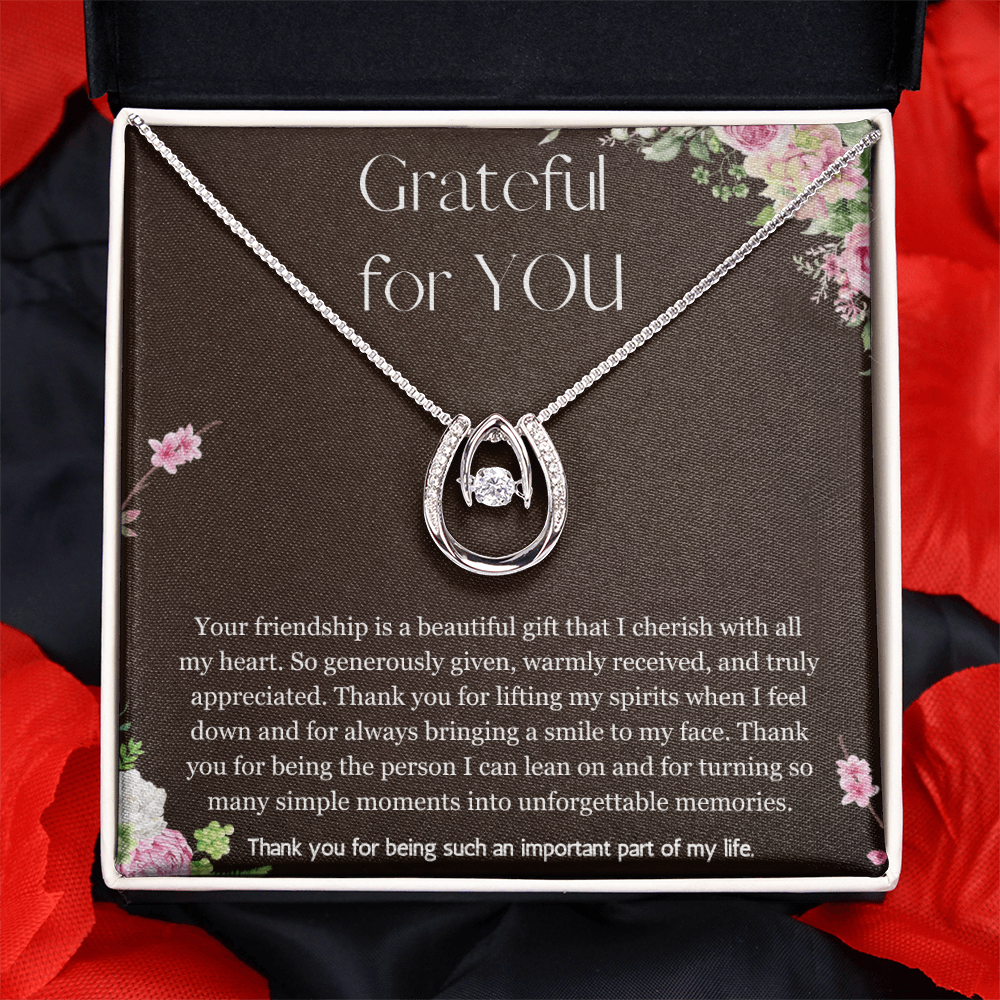 Appreciation Gift Thank you Gift for Friend,  Best Friend Gift, Gratitude Gift, Best Friend Necklace Lucky in love Jewelry