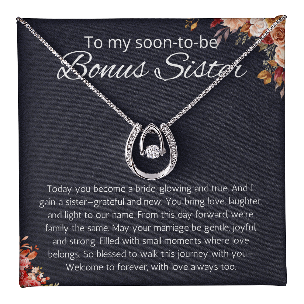 Wedding Gift for Bride From Sister In Law Bride Gift for Wedding Lucky In Love Necklace from Sister in Law, Bride Wedding Jewelry