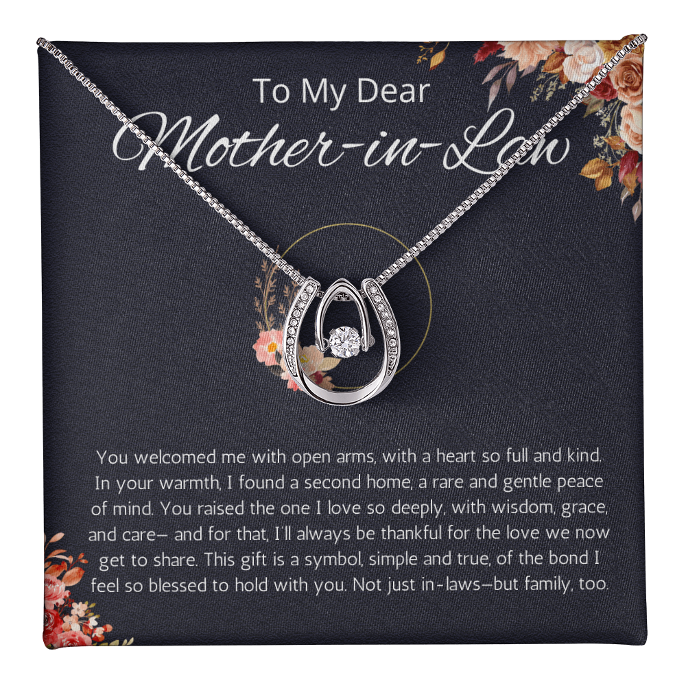 Mother In Law Gifts Mother-in-Law Necklace, Mother in Law Gift Jewelry, Lucky in Love Mother in Law Gift for Wedding, Mothers Day, Christmas Gift