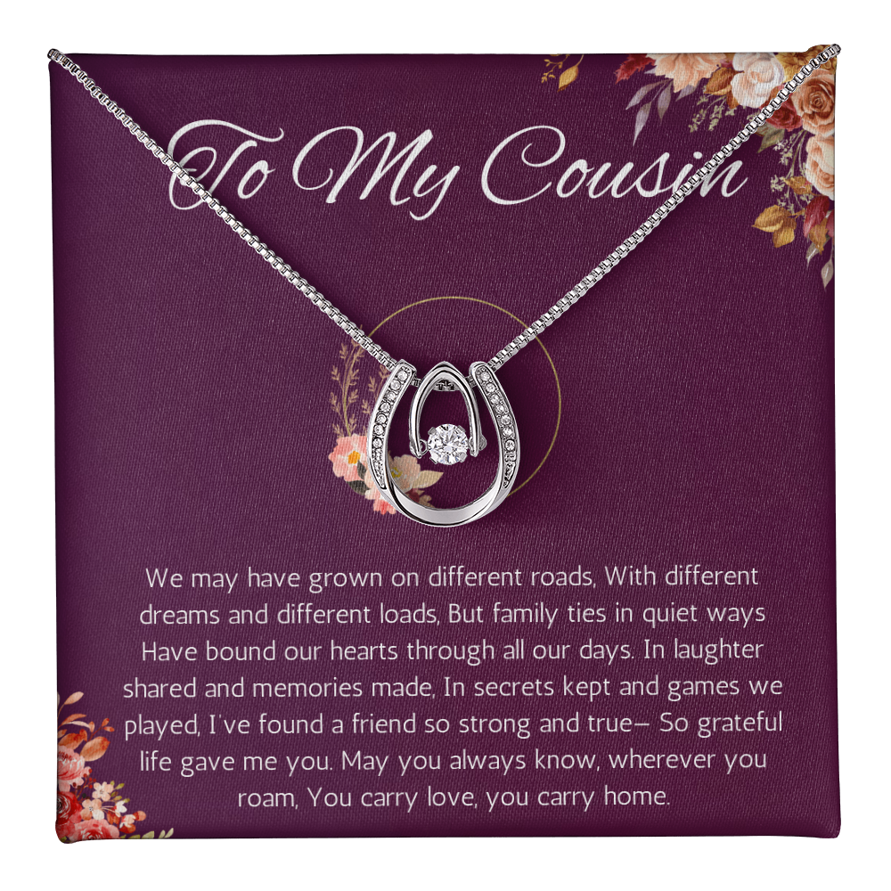 Gifts for Cousin, Cousin Gift Idea, Necklace Gift for Cousin Wedding Gift for Cousin, Lucky in Love Necklace for Birthday