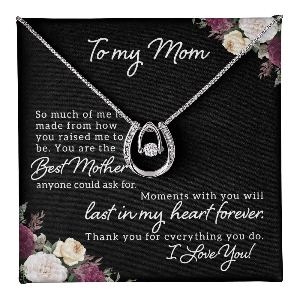 To My Mom Gift Necklace, Best Mom Gift Necklace, Birthday Gift Necklace, Mothers Day Gift Christmas Gift Necklace, Lucky In Love, From Son Daughter