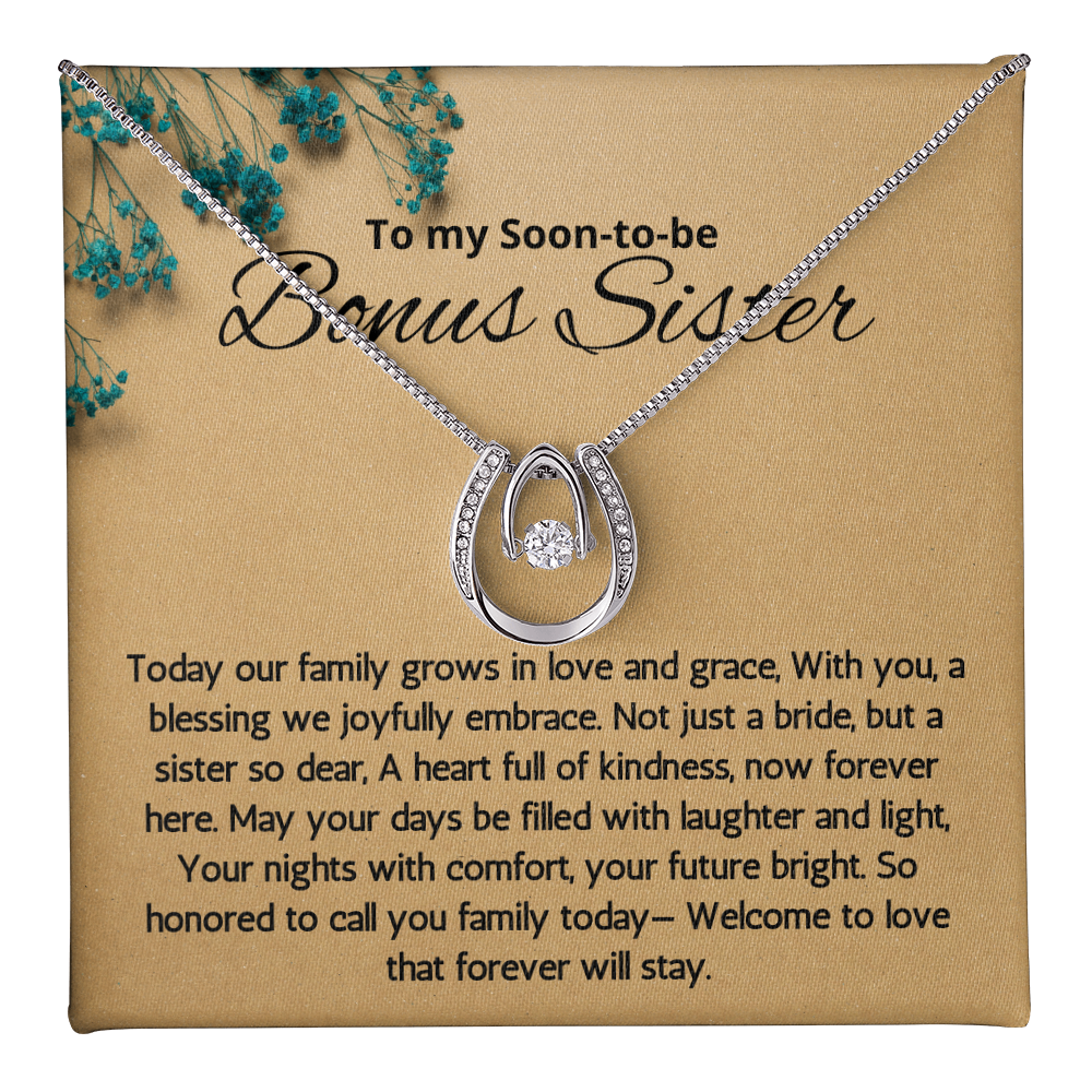 Wedding Gift for Bride Wedding Lucky In Love Necklace from Sister in Law, From Sister In Law Bride Gift for Bride Wedding Jewelry