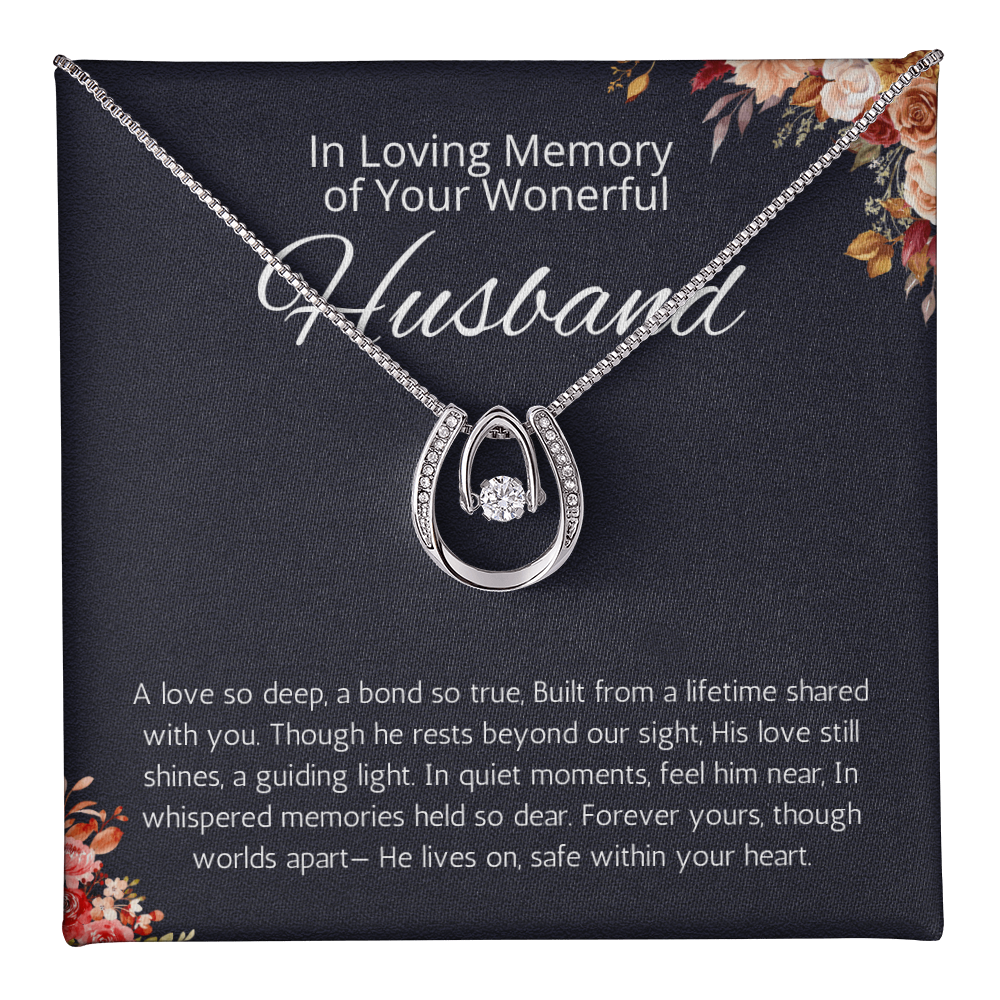 Loss of Husband Memorial Gift Necklace, Husband in Memory of Husband Sorry for your Loss of Spouse Loss of Loved one Condolence Gift