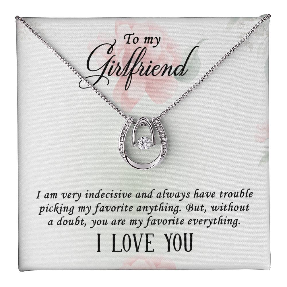 To My Girlfriend Gift Necklace, Lucky In Love Gift Necklace For Girlfriend, Soulmate, Birthday, Anniversary, valentines Day Gift From Boyfriend