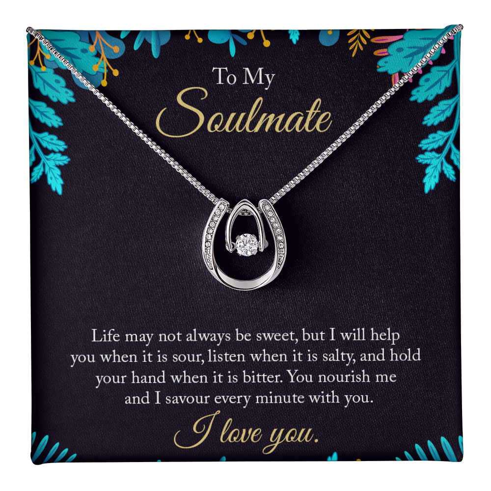 To My Soulmate Gift Necklace Birthday Gift Necklace For Wife, Soulmate, Girlfriend Gift Necklace, Anniversary, Christmas Gift, Lucky In Love Gift