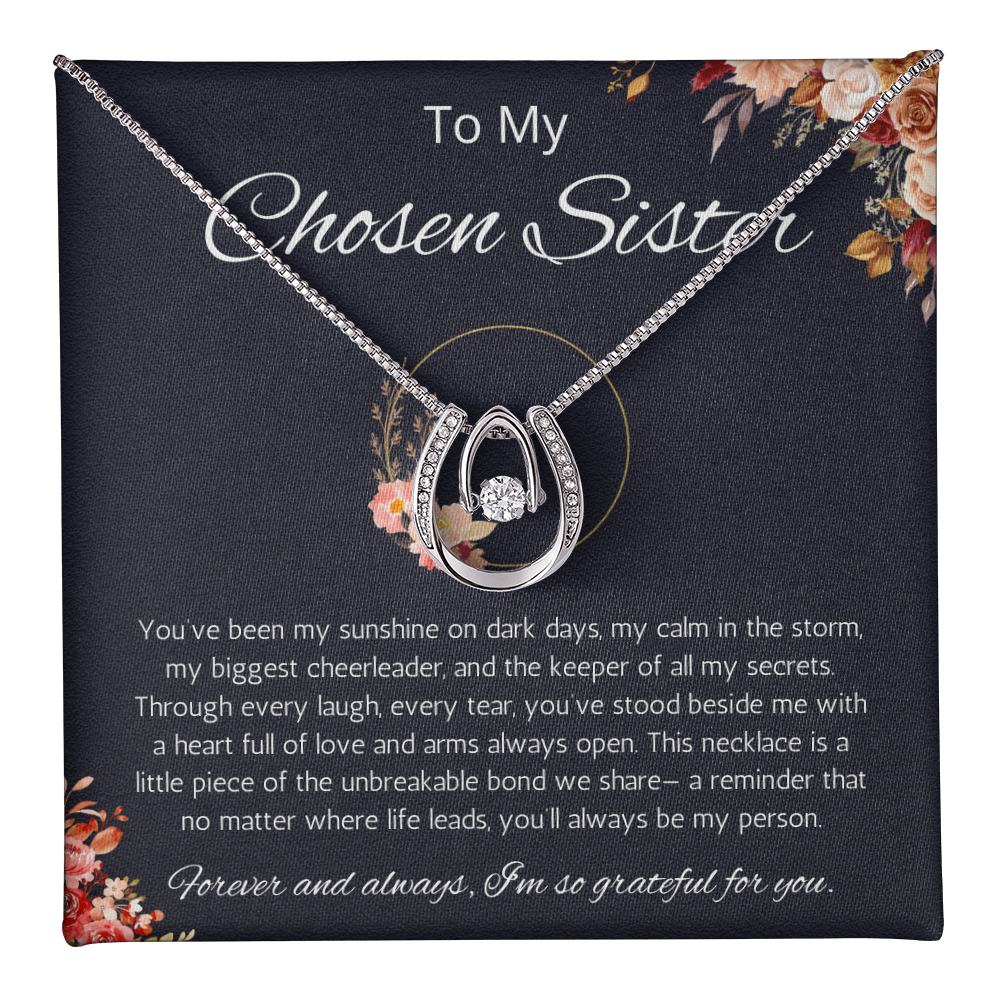 Soul Sister Necklace, Unbiological Sister Gift, Lucky in Love Necklace, Best Friend Gift, BFF gift Necklace, Birthday, Graduation, Christmas Jewelry