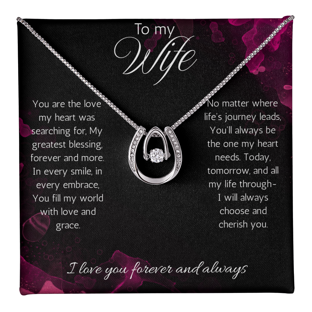 Wife Gift Necklace, Anniversary, Birthday, Christmas Gift Necklace For Soulmate, from Husband Lucky in Love Jewelry