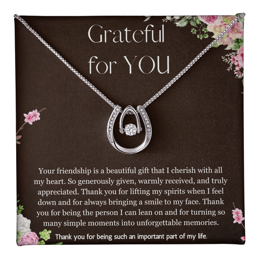 Appreciation Gift Thank you Gift for Friend,  Best Friend Gift, Gratitude Gift, Best Friend Necklace Lucky in love Jewelry