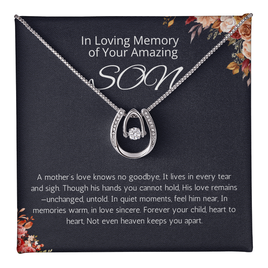 Loss of son Gift in Memory of Son Grief Son Remembrance Necklace Gift Son Memorial Gift Mother Sorry for Your Loss Mourning Jewelry