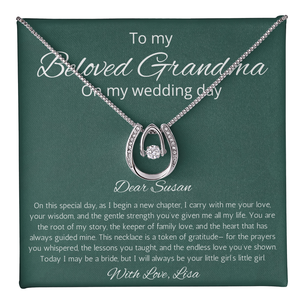 Grandmother of the Bride Gift Necklace Love Knot Gift Necklace For Grandma for Wedding Jewelry from Granddaughter Bride Gift