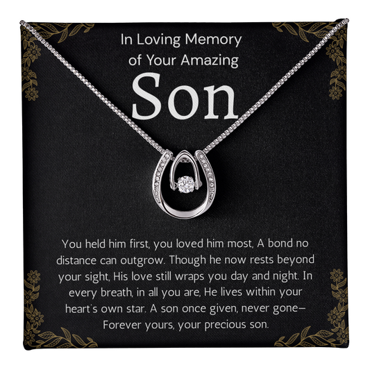 Loss of son Gift Son Remembrance Necklace Gift in Memory of Son Grief  Son Memorial Gift Mother Sorry for Your Loss Mourning Jewelry