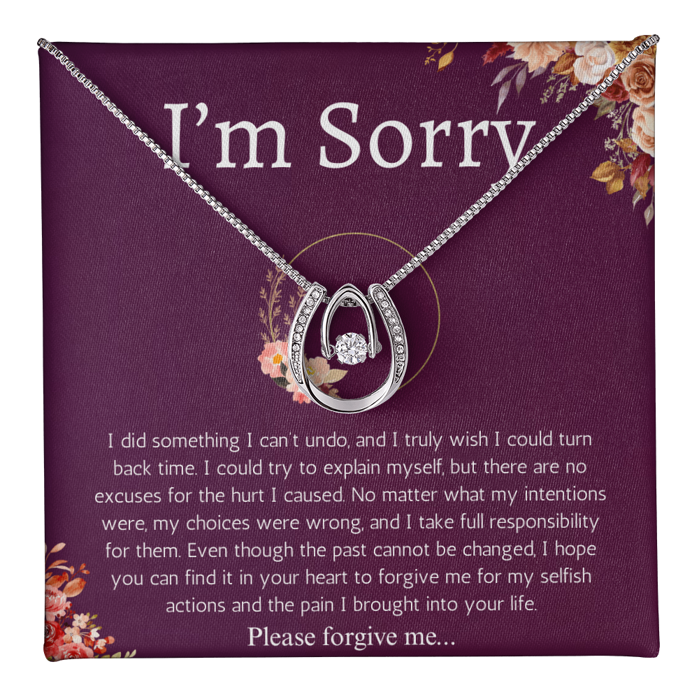 I'm Sorry Gift Apology Gift For Her Lucky in Love Necklace Please Forgive me Gift Wife, Girlfriend, Friend, Forgiveness Jewelry