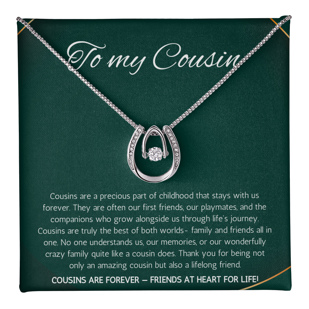 Cousin Gift Necklace, Cousin Best Friend Present, Cousins Christmas, Graduation Birthday, Gift Necklace Lucky In Love