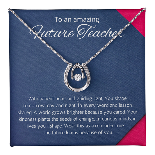 Future Teacher Gift necklace, Student Teacher Gift, Teacher Graduation Gift, New Teacher Gift Idea, Graduate Teacher Gift Necklace