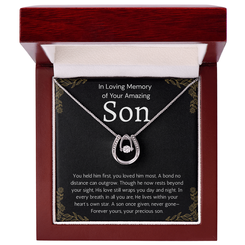 Loss of son Gift Son Remembrance Necklace Gift in Memory of Son Grief  Son Memorial Gift Mother Sorry for Your Loss Mourning Jewelry