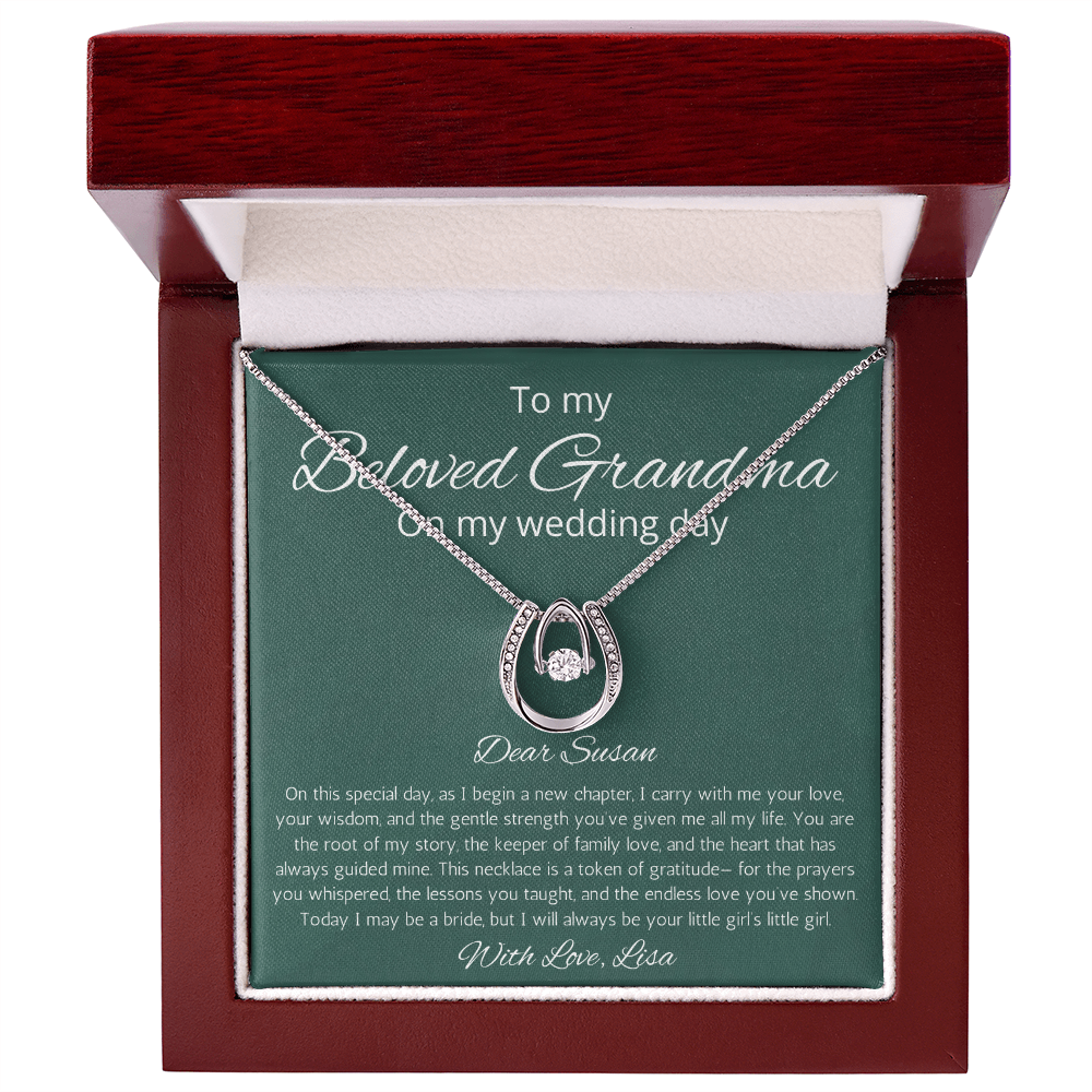 Grandmother of the Bride Gift Necklace Love Knot Gift Necklace For Grandma for Wedding Jewelry from Granddaughter Bride Gift
