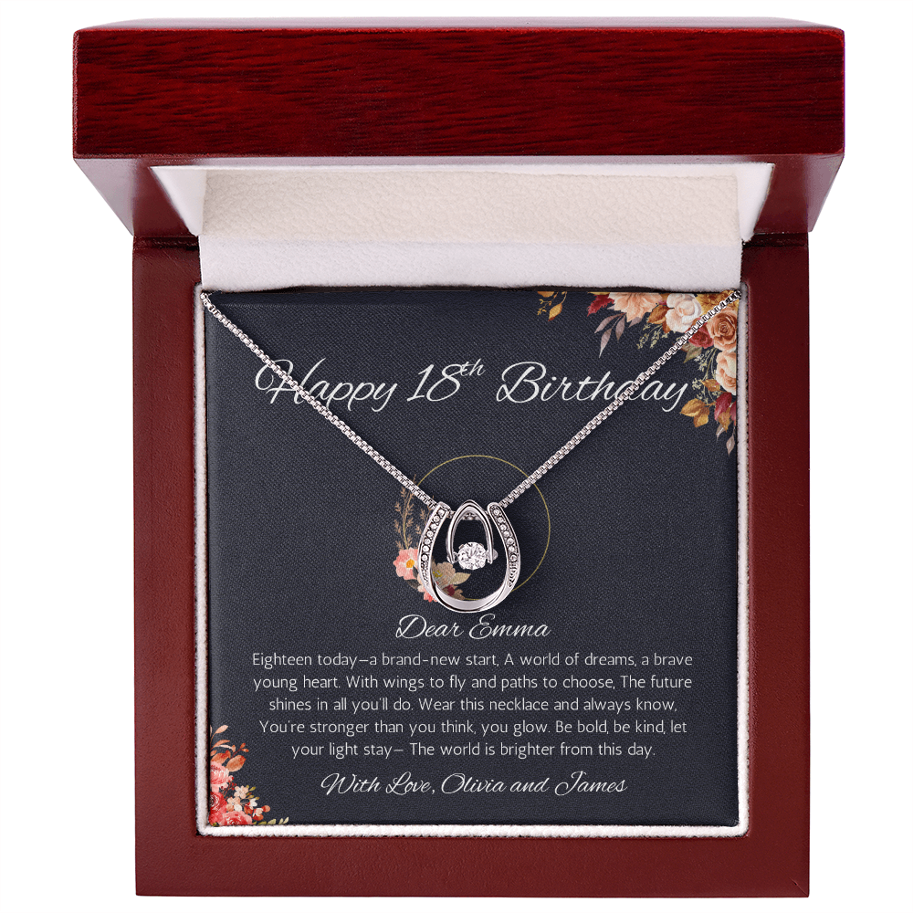 18th Birthday Gift Necklace For Girl, Personalized 18th Birthday Gift For Daughter, Sister, Friend, Eighteenth Birthday Gift Necklace