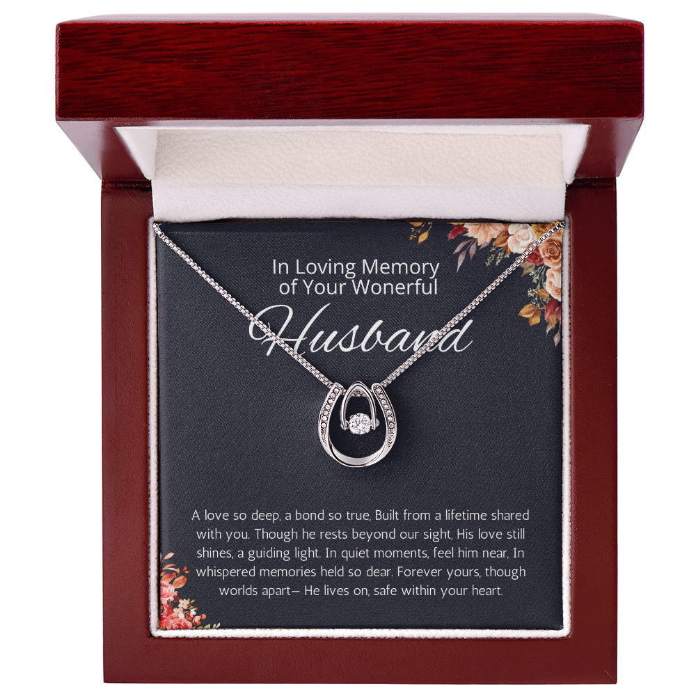 Loss of Husband Memorial Gift Necklace, Husband in Memory of Husband Sorry for your Loss of Spouse Loss of Loved one Condolence Gift