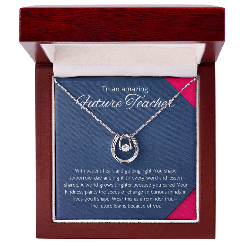 Future Teacher Gift necklace, Student Teacher Gift, Teacher Graduation Gift, New Teacher Gift Idea, Graduate Teacher Gift Necklace