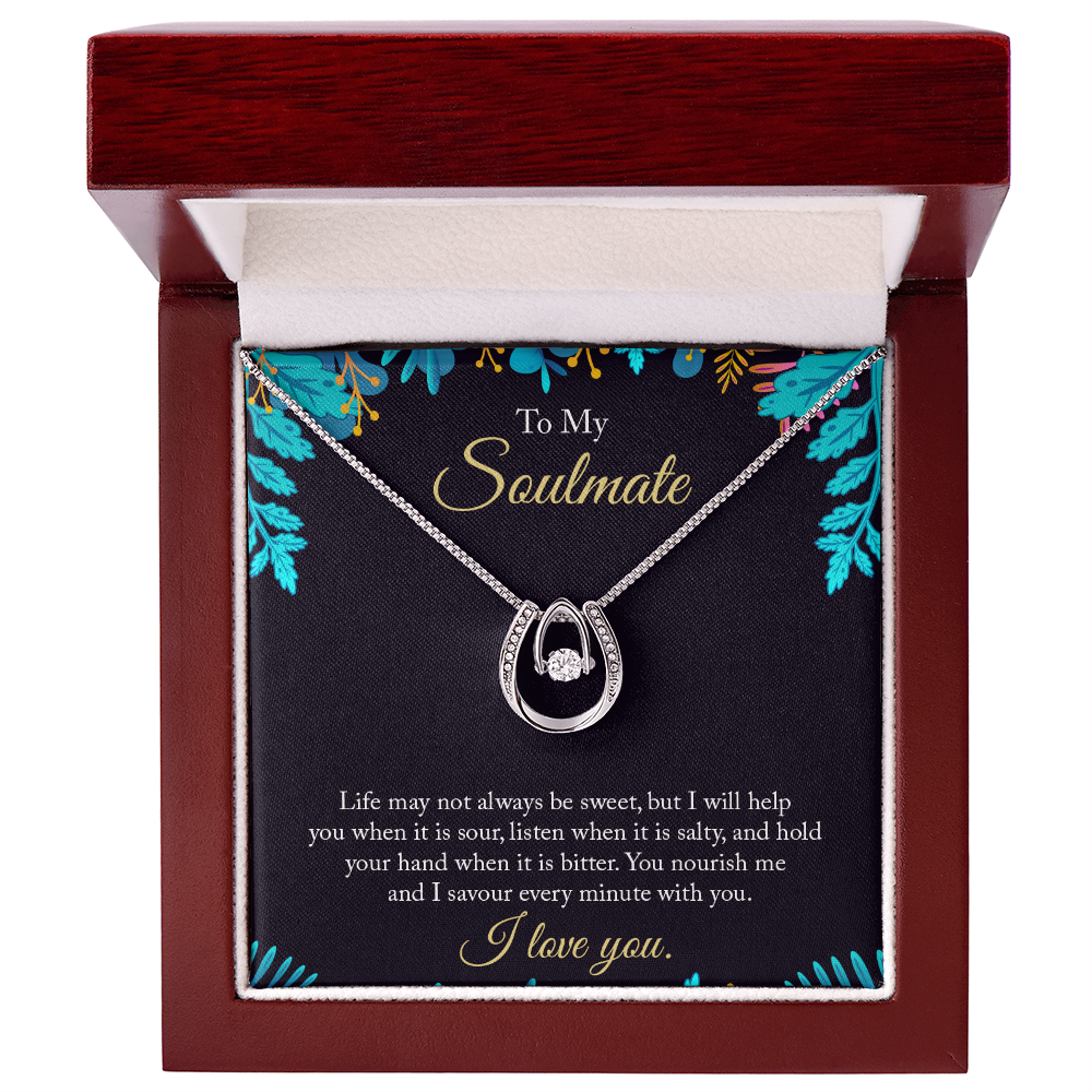 To My Soulmate Gift Necklace Birthday Gift Necklace For Wife, Soulmate, Girlfriend Gift Necklace, Anniversary, Christmas Gift, Lucky In Love Gift