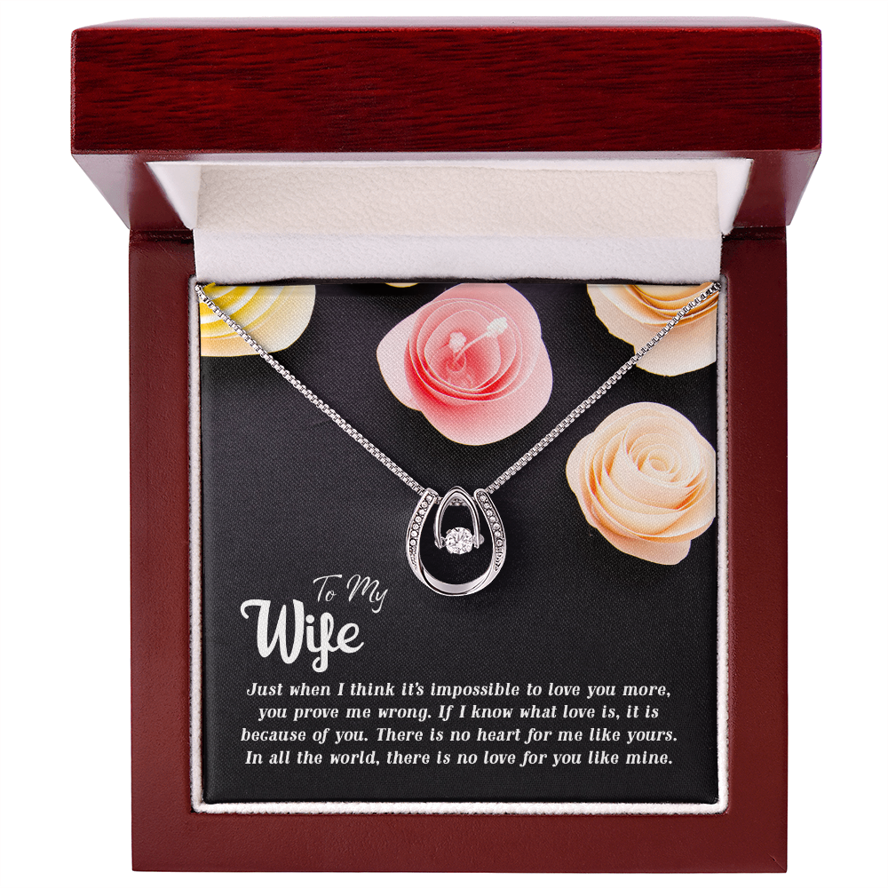 To my Wife-Just when I think Gift, Birthday Gift Necklace For Wife, Anniversary, Valentines, Christmas Gift From Husband Lucky In Love Necklace