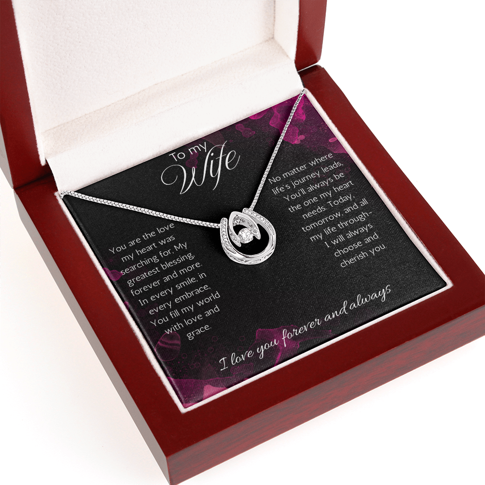 Wife Gift Necklace, Anniversary, Birthday, Christmas Gift Necklace For Soulmate, from Husband Lucky in Love Jewelry
