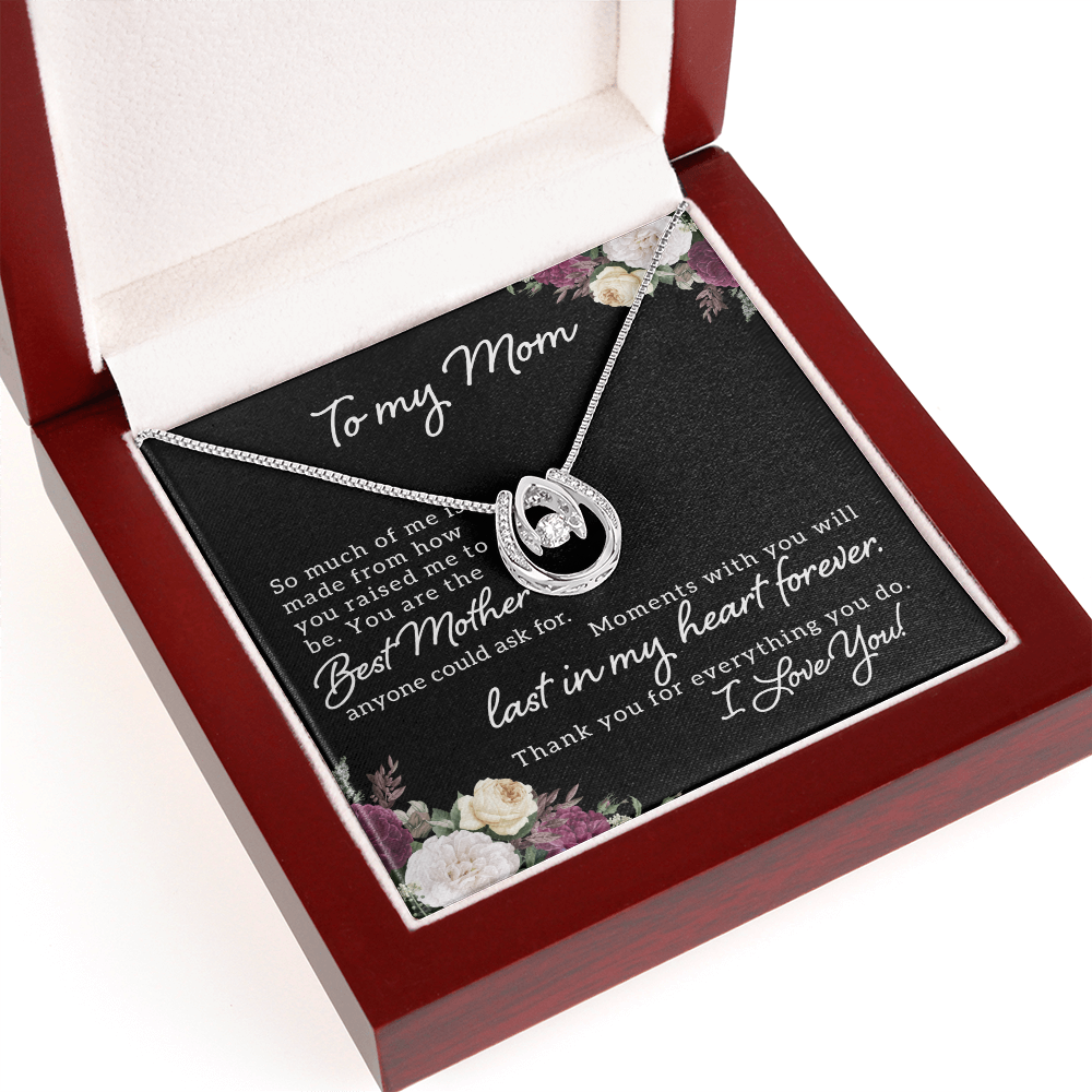 To My Mom Gift Necklace, Best Mom Gift Necklace, Birthday Gift Necklace, Mothers Day Gift Christmas Gift Necklace, Lucky In Love, From Son Daughter