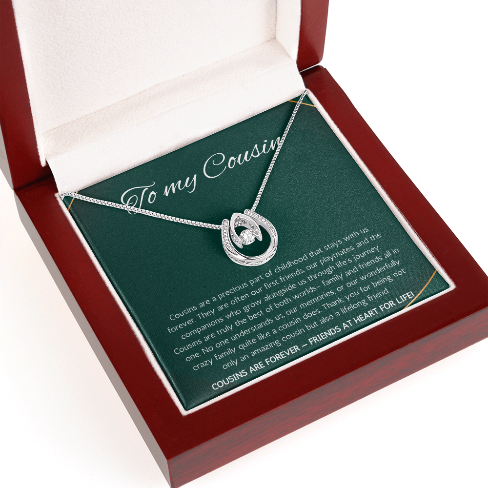 Cousin Gift Necklace, Cousin Best Friend Present, Cousins Christmas, Graduation Birthday, Gift Necklace Lucky In Love