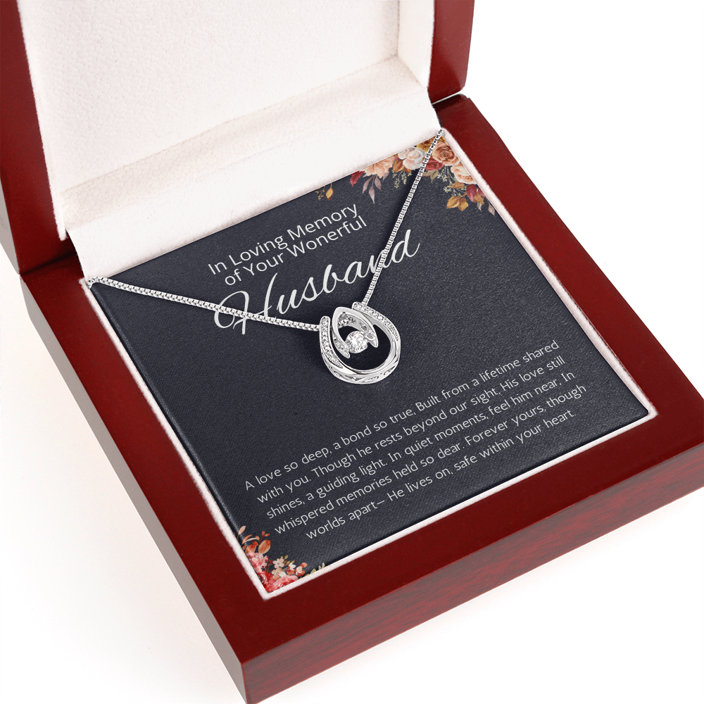 Loss of Husband Memorial Gift Necklace, Husband in Memory of Husband Sorry for your Loss of Spouse Loss of Loved one Condolence Gift