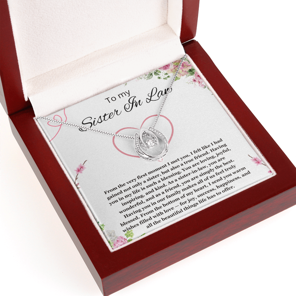 Sister in Law Jewelry Sister-in-Law Birthday Gift for Sister in Law Gift from Bride Wedding Birthday Lucky in Love Necklace