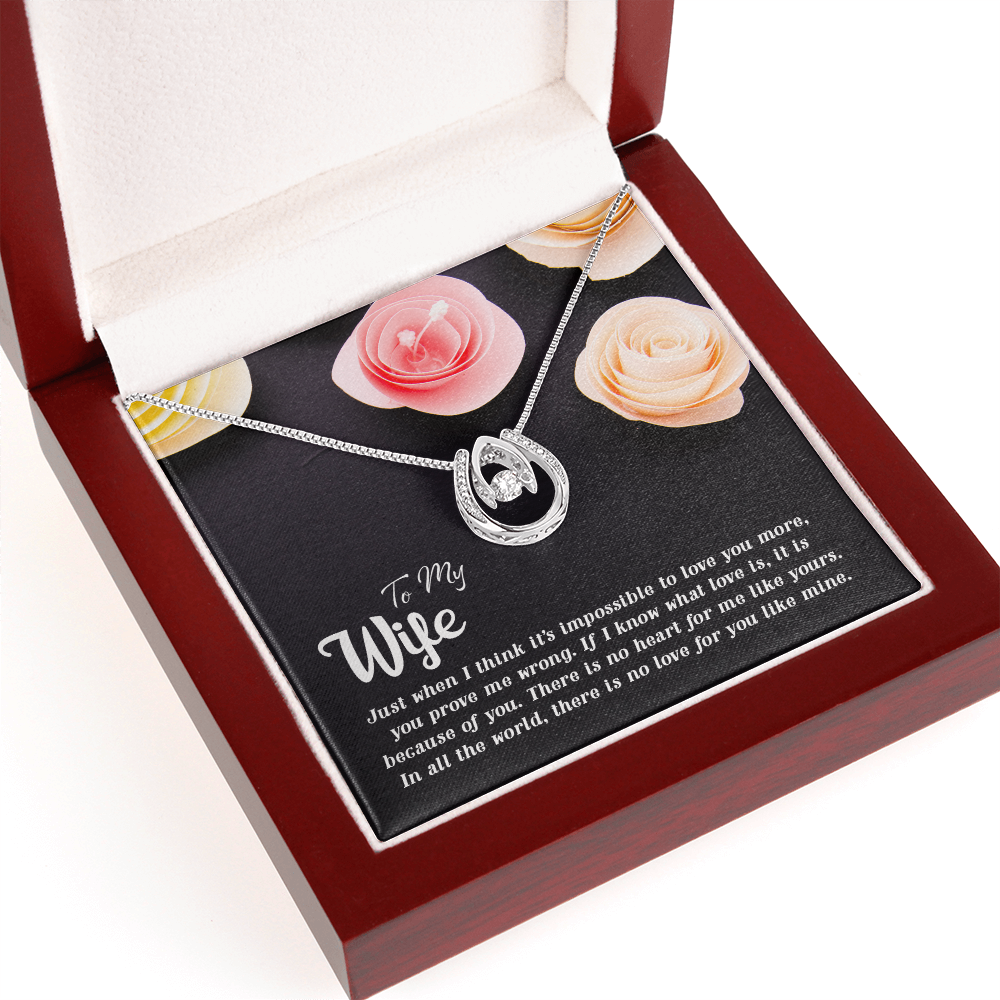 To my Wife-Just when I think Gift, Birthday Gift Necklace For Wife, Anniversary, Valentines, Christmas Gift From Husband Lucky In Love Necklace