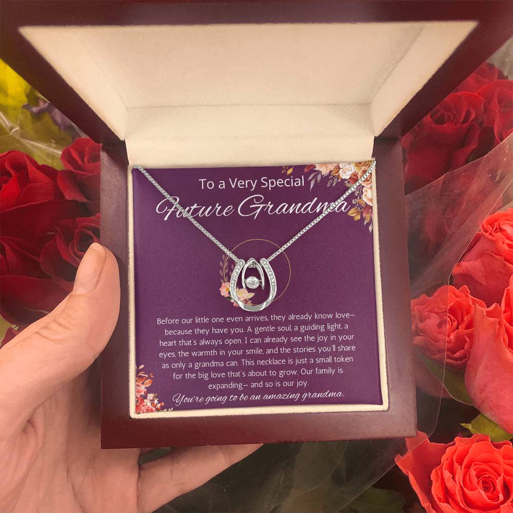 Pregnancy Announcement, Grandparent, New Grandparent Gift Necklace, Promoted To Grandma, Pregnancy Reveal, New Grandma Gift