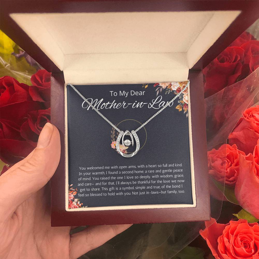 Mother In Law Gifts Mother-in-Law Necklace, Mother in Law Gift Jewelry, Lucky in Love Mother in Law Gift for Wedding, Mothers Day, Christmas Gift
