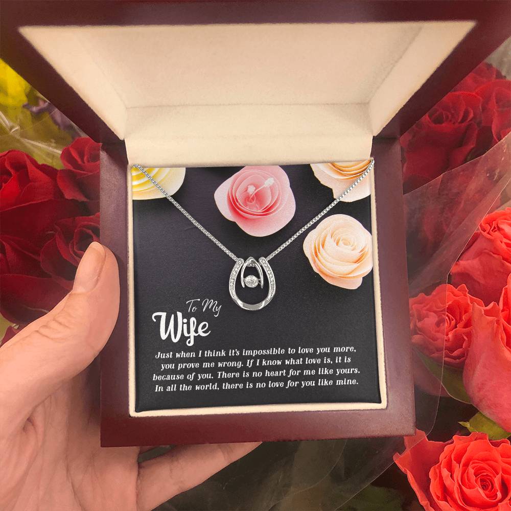 To my Wife-Just when I think Gift, Birthday Gift Necklace For Wife, Anniversary, Valentines, Christmas Gift From Husband Lucky In Love Necklace