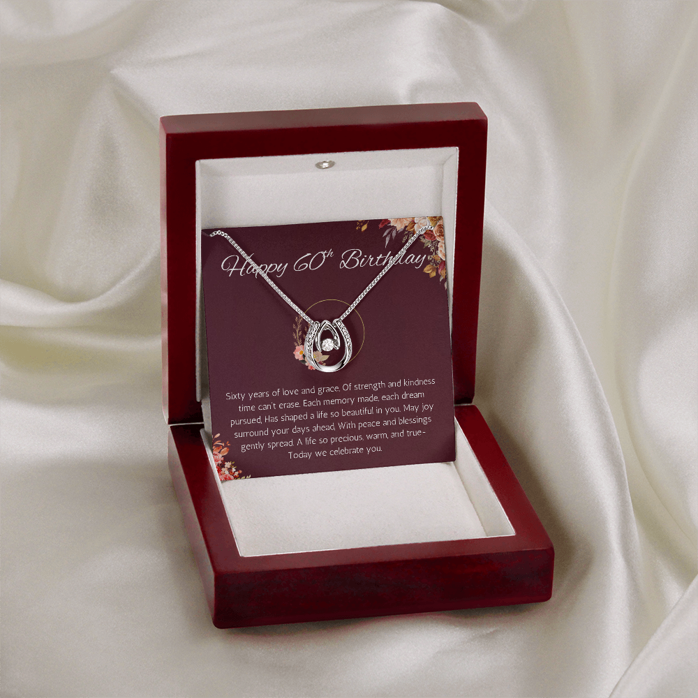 60th Birthday Gift for Her Necklace for Wife Sister Mom or Friend's Milestone Celebration Jewelry present