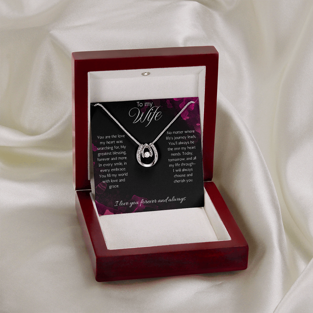 Wife Gift Necklace, Anniversary, Birthday, Christmas Gift Necklace For Soulmate, from Husband Lucky in Love Jewelry