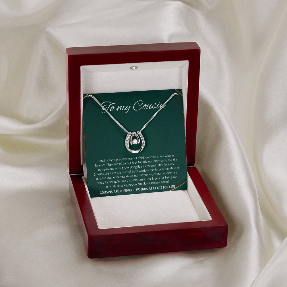 Cousin Gift Necklace, Cousin Best Friend Present, Cousins Christmas, Graduation Birthday, Gift Necklace Lucky In Love
