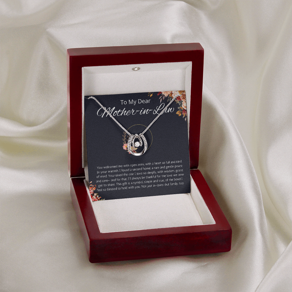 Mother In Law Gifts Mother-in-Law Necklace, Mother in Law Gift Jewelry, Lucky in Love Mother in Law Gift for Wedding, Mothers Day, Christmas Gift