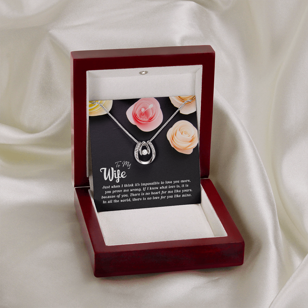 To my Wife-Just when I think Gift, Birthday Gift Necklace For Wife, Anniversary, Valentines, Christmas Gift From Husband Lucky In Love Necklace
