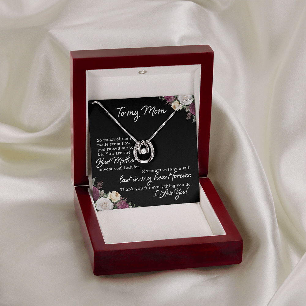To My Mom Gift Necklace, Best Mom Gift Necklace, Birthday Gift Necklace, Mothers Day Gift Christmas Gift Necklace, Lucky In Love, From Son Daughter