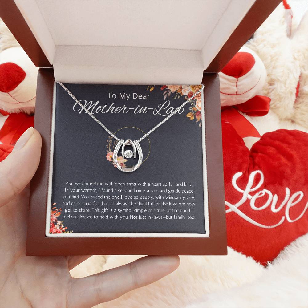 Mother In Law Gifts Mother-in-Law Necklace, Mother in Law Gift Jewelry, Lucky in Love Mother in Law Gift for Wedding, Mothers Day, Christmas Gift