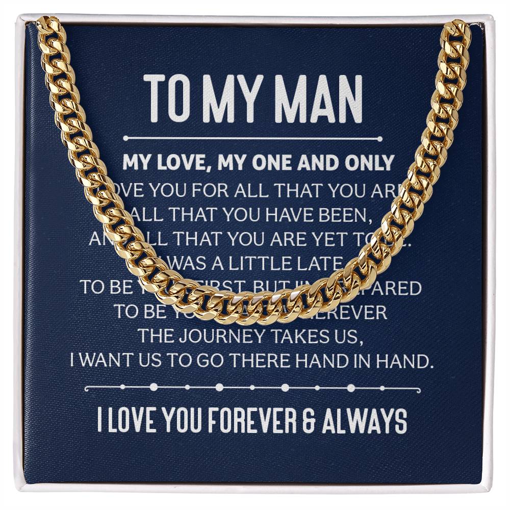 Husband Gift Necklace, Boyfriend Gift Necklace, Birthday Gift For Husband, anniversary Gift necklace, Cuban  Link chain For Husband Boyfriend