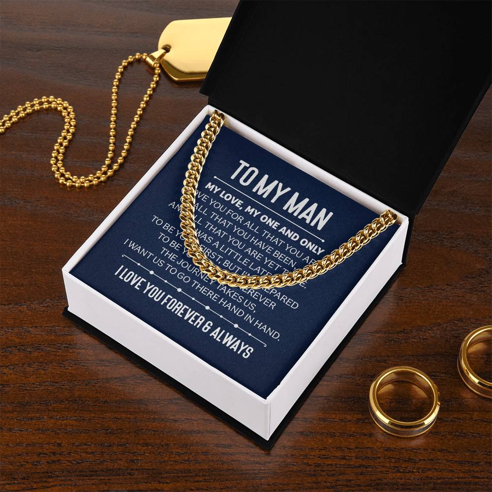 Husband Gift Necklace, Boyfriend Gift Necklace, Birthday Gift For Husband, anniversary Gift necklace, Cuban  Link chain For Husband Boyfriend