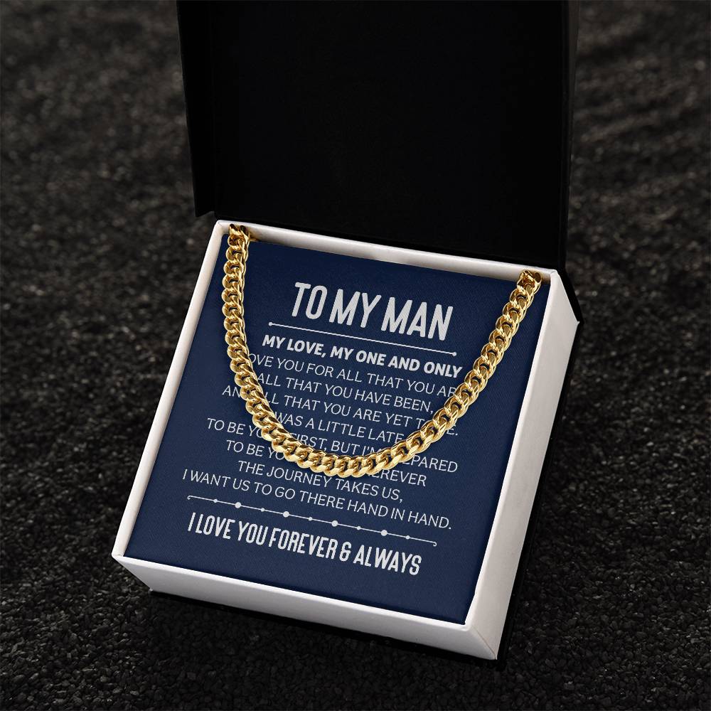 Husband Gift Necklace, Boyfriend Gift Necklace, Birthday Gift For Husband, anniversary Gift necklace, Cuban  Link chain For Husband Boyfriend