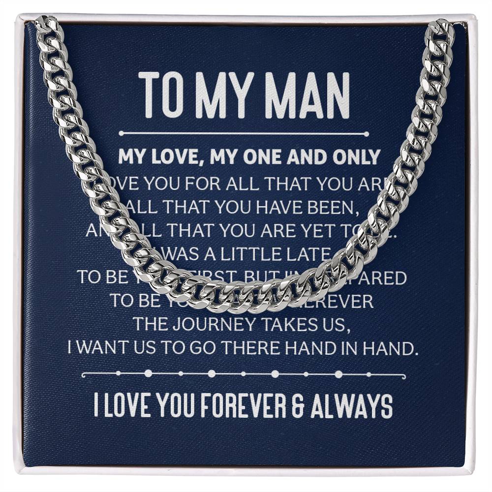 Husband Gift Necklace, Boyfriend Gift Necklace, Birthday Gift For Husband, anniversary Gift necklace, Cuban  Link chain For Husband Boyfriend