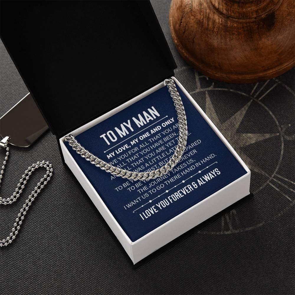 Husband Gift Necklace, Boyfriend Gift Necklace, Birthday Gift For Husband, anniversary Gift necklace, Cuban  Link chain For Husband Boyfriend